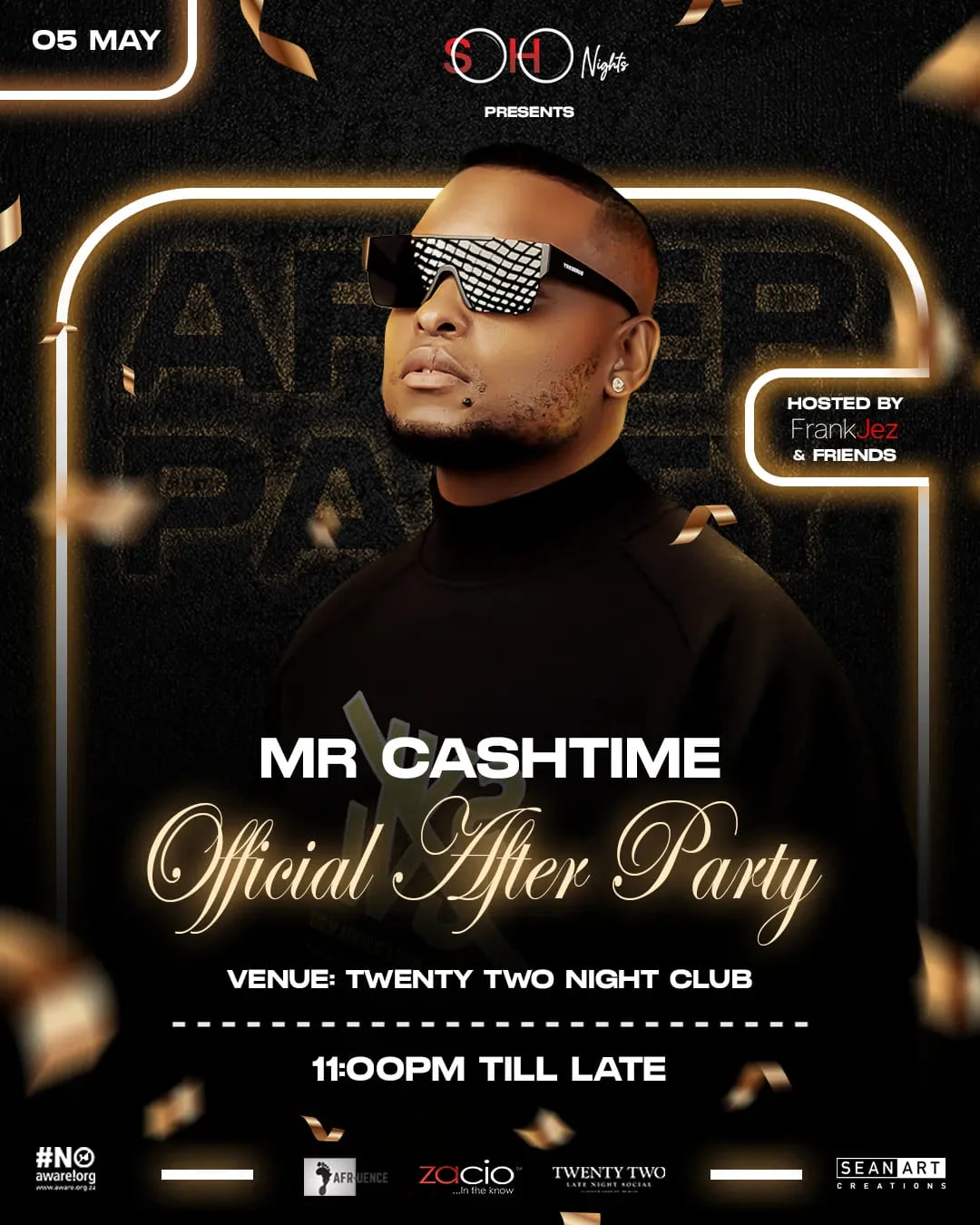 an illustration of a poster of Mr Cashtime Afterparty 
